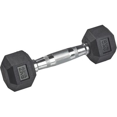 Rubber halter zeskant Tanga sports Argenté 2 kg Unisex Rubber halter zeskant Tanga sports Argenté 2 kg Unisex