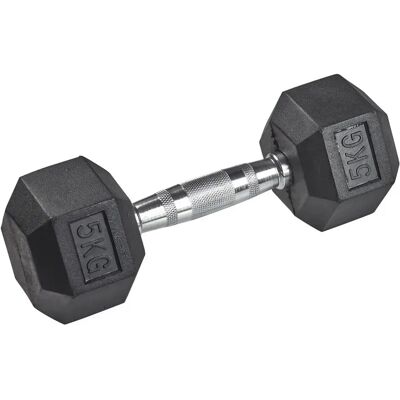 Rubber halter zeskant Tanga sports Argenté 5 kg Unisex Rubber halter zeskant Tanga sports Argenté 5 kg Unisex