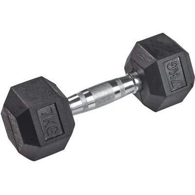 Rubber halter zeskant Tanga sports Argenté 7 kg Unisex Rubber halter zeskant Tanga sports Argenté 7 kg Unisex