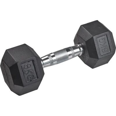 Rubber halter zeskant Tanga sports Argenté 8 kg Unisex Rubber halter zeskant Tanga sports Argenté 8 kg Unisex