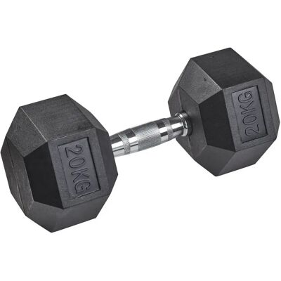 Rubber halter zeskant Tanga sports Argenté 20 kg Unisex Rubber halter zeskant Tanga sports Argenté 20 kg Unisex
