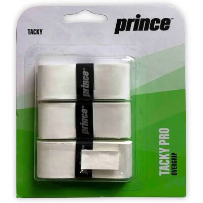 Prince Tacky Pro Overgrip 3-Pack Wit - Overgrip voor tennis en padel Prince Tacky Pro Overgrip 3-Pack Wit - Overgrip voor tennis en padel