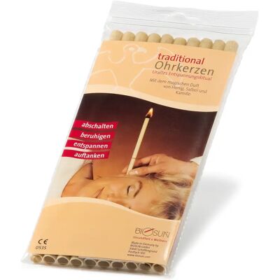 Biosun - Traditionele oorwaxkegels 10 st - Oorreiniging Biosun - Traditionele oorwaxkegels 10 st - Oorreiniging