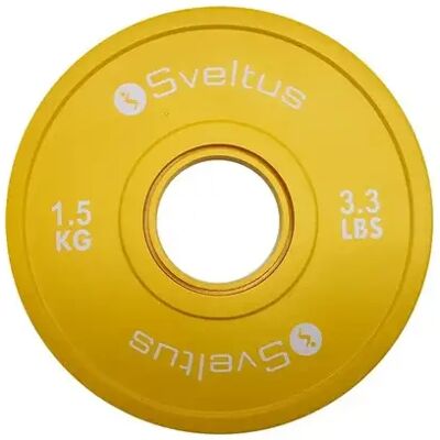 Mini olympische gewichttrainingsschijf Sveltus Jaune 1,5 kg Unisex Mini olympische gewichttrainingsschijf Sveltus Jaune 1,5 kg Unisex