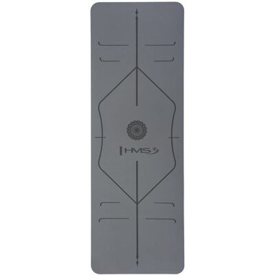 HMS YM10 Grijze Yogamat - Rutschvast, Waterdicht, Milieuvriendelijk HMS YM10 Grijze Yogamat - Rutschvast, Waterdicht, Milieuvriendelijk