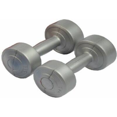 Sporti France Grijs Vinyl Dumbbell - Fitnessapparaat Sporti France Grijs Vinyl Dumbbell - Fitnessapparaat