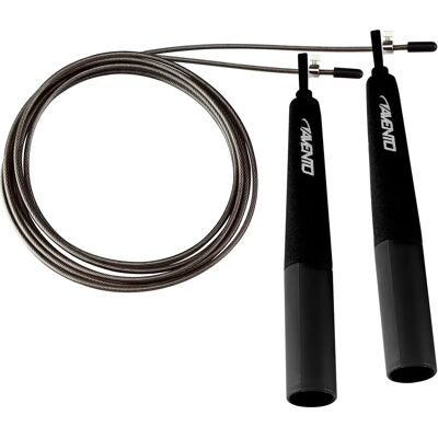 Stalen Speed Rope met Handvat Avento Noir TU Unisex Stalen Speed Rope met Handvat Avento Noir TU Unisex