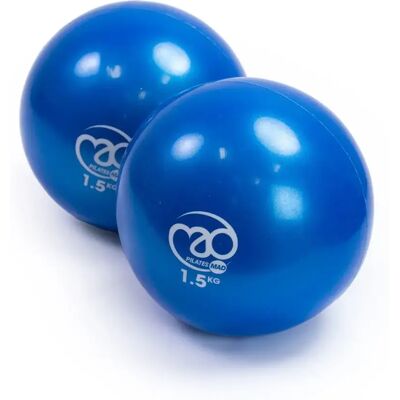 Fitness Mad Blauwe 1kg Pilates Gewichten - Zacht, Veilig & Veelzijdig Fitness Mad Blauwe 1kg Pilates Gewichten - Zacht, Veilig & Veelzijdig