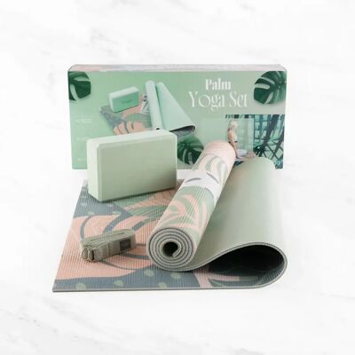 Yoga Mat met Blok en Band Myga Vert TU Unisex Yoga Mat met Blok en Band Myga Vert TU Unisex