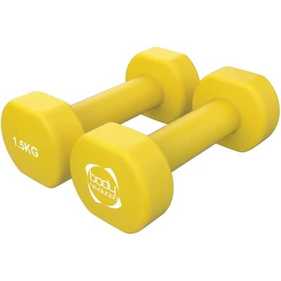 Neopreen halter Body Revolution 1,5kg (x2) Jaune 1,5 kg Unisex Neopreen halter Body Revolution 1,5kg (x2) Jaune 1,5 kg Unisex