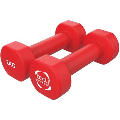 Neopreen halter Body Revolution 2kg (x2) Rouge 2 kg Unisex Neopreen halter Body Revolution 2kg (x2) Rouge 2 kg Unisex