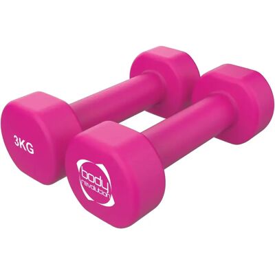 Neopreen halter Body Revolution 3kg (x2) Rose 3 kg Unisex Neopreen halter Body Revolution 3kg (x2) Rose 3 kg Unisex