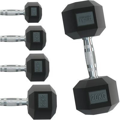 Zeshoekige halter Body Revolution 7kg (x2) Noir 7 kg Unisex Zeshoekige halter Body Revolution 7kg (x2) Noir 7 kg Unisex