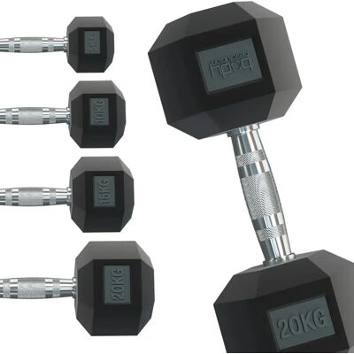Zeshoekige halter Body Revolution 12,5kg (x2) Noir 12,5 kg Unisex Zeshoekige halter Body Revolution 12,5kg (x2) Noir 12,5 kg Unisex