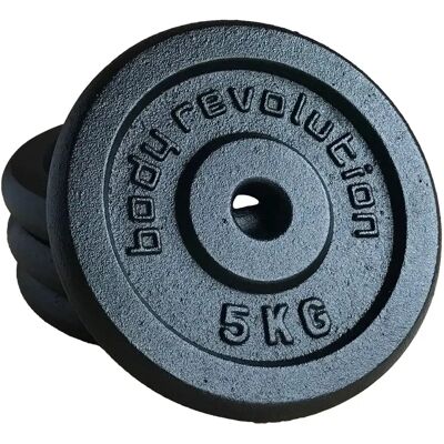 Gietijzeren discus Body Revolution 5kg (x2) Noir 5 kg Unisex Gietijzeren discus Body Revolution 5kg (x2) Noir 5 kg Unisex