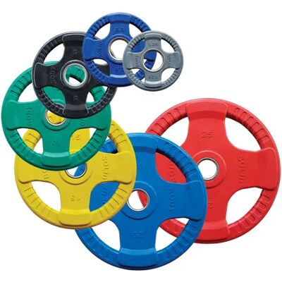 Body Solid Body-Solid Olympische schijven 4 Grip in gekleurd rubber 2,5 kg Blauw TU Unisex Body Solid Body-Solid Olympische schijven 4 Grip in gekleurd rubber 2,5 kg Blauw TU Unisex