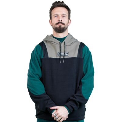 Hooded sweatshirt Sergio Tacchini Bliss Zwart S Male Hooded sweatshirt Sergio Tacchini Bliss Zwart S Male