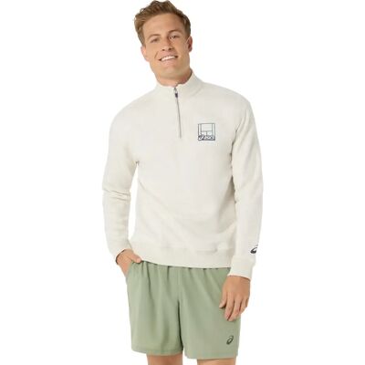 1/2 rits sweater Asics Court Core Graphic Beige XL Male 1/2 rits sweater Asics Court Core Graphic Beige XL Male