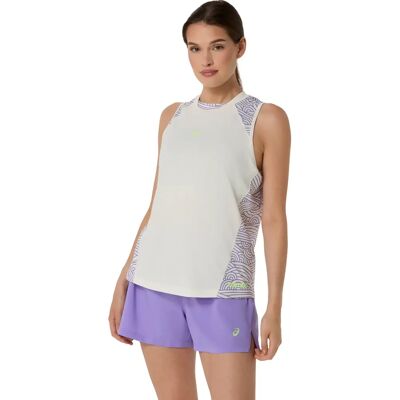 Dames tanktop met volledige print Asics Blanc M Female Dames tanktop met volledige print Asics Blanc M Female
