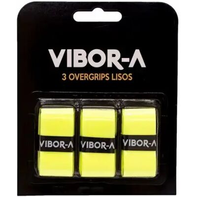 Set van 3 gladde overgrips Vibora Pro Jaune TU Unisex Set van 3 gladde overgrips Vibora Pro Jaune TU Unisex