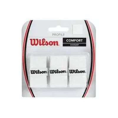 Wilson Tennis Profile Overgrip - Verpakking van 3 - Wit Wilson Tennis Profile Overgrip - Verpakking van 3 - Wit
