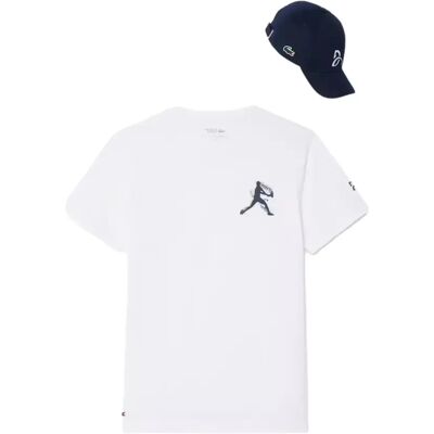 T-shirt met pet Lacoste Djokovic Blanc XL Unisex T-shirt met pet Lacoste Djokovic Blanc XL Unisex