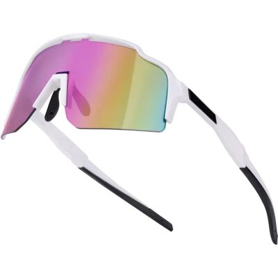 Force Strive glasses white/purple-yellow mirrored lens Force Strive glasses white/purple-yellow mirrored lens