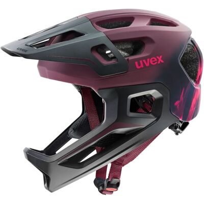 Uvex React JR Fullface MTB helmet Cranberry matt vel. uni (52-56 cm) Uvex React JR Fullface MTB helmet Cranberry matt vel. uni (52-56 cm)