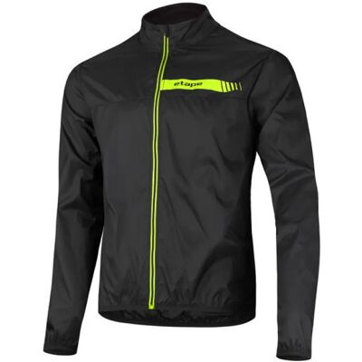 Etape Bora 2.0 men's windbreaker black/yellow fluo size 4XL Etape Bora 2.0 men's windbreaker black/yellow fluo size 4XL