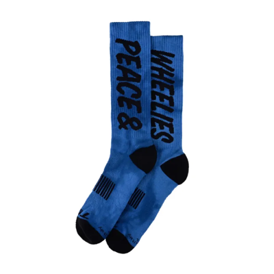 Troy Lee Design - Performance Peace & Wheelies - Cobalt - Sokken Troy Lee Design - Performance Peace & Wheelies - Cobalt - Sokken