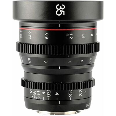 Meike 35mm T2.2 Cine-objectief Micro Vier Derde Meike 35mm T2.2 Cine-objectief Micro Vier Derde