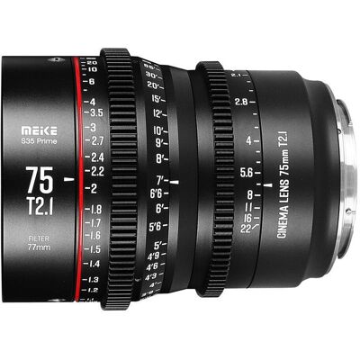 Meike 75mm T2.1 Super 35 Videolens - Professionele cinema kwaliteit Meike 75mm T2.1 Super 35 Videolens - Professionele cinema kwaliteit