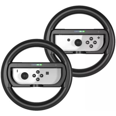 JYS Nintendo Switch Steering Wheel & Comfort Grip Pair-Zwart (Switch) Gebruikt JYS Nintendo Switch Steering Wheel & Comfort Grip Pair-Zwart (Switch) Gebruikt