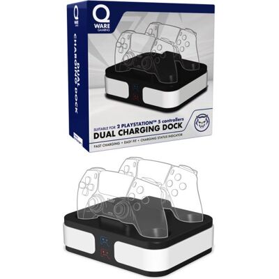 Qware Dual Charging Dock-Zwart / Wit (PlayStation 5) Nieuw Qware Dual Charging Dock-Zwart / Wit (PlayStation 5) Nieuw