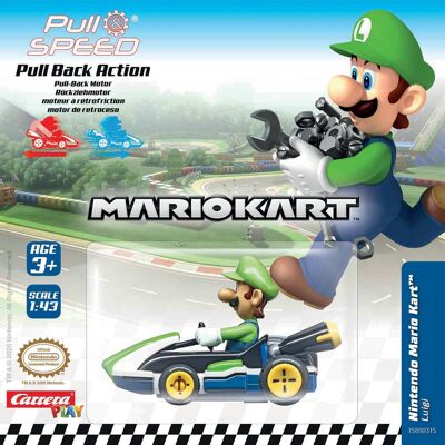 Carrera Mario Kart Auto Pull & Speed-Luigi (Diversen) Nieuw Carrera Mario Kart Auto Pull & Speed-Luigi (Diversen) Nieuw