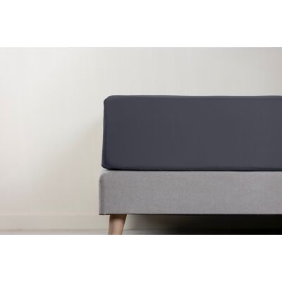 NL BL Emma Topper Cover Sateen 160x200 Darkgrijs NL BL Emma Topper Cover Sateen 160x200 Darkgrijs