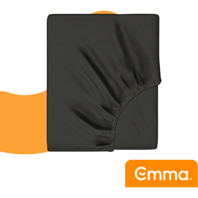 Emma Fitted Sheet Cotton 140x200 Donkergrijs Emma Fitted Sheet Cotton 140x200 Donkergrijs