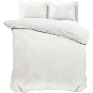 Sleeptime Velours Uni Wit Dekbedovertrek Set Sleeptime Velours Uni Wit Dekbedovertrek Set