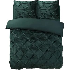 Sleeptime Dekbedovertrek Velvet Pintuck Groen - Tweepersoons 200 x 200/220 cm + 2 kussenslopen Sleeptime Dekbedovertrek Velvet Pintuck Groen - Tweepersoons 200 x 200/220 cm + 2 kussenslopen