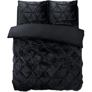Sleeptime Dekbedovertrek Velvet Pintuck Zwart - Eenpersoons 140 x 200/220 cm + 1 kussensloop Sleeptime Dekbedovertrek Velvet Pintuck Zwart - Eenpersoons 140 x 200/220 cm + 1 kussensloop