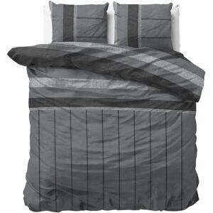 Sleeptime Dekbedovertrek Kees Antraciet - Lits-jumeaux 240 x 200/220 cm + 2 kussenslopen Sleeptime Dekbedovertrek Kees Antraciet - Lits-jumeaux 240 x 200/220 cm + 2 kussenslopen