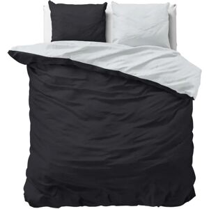 Sleeptime Dekbedovertrek Twin Face Zwart Wit - Eenpersoons 140 x 200/220 cm + 1 kussensloop Sleeptime Dekbedovertrek Twin Face Zwart Wit - Eenpersoons 140 x 200/220 cm + 1 kussensloop