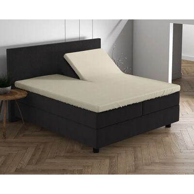 Dreamhouse Hoeslaken Splittopper Dubbel Jersey Crème - 160 x 200/220 cm + 20 cm hoekhoogte Dreamhouse Hoeslaken Splittopper Dubbel Jersey Crème - 160 x 200/220 cm + 20 cm hoekhoogte