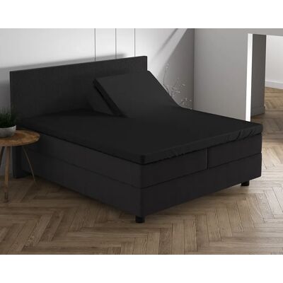 Dreamhouse Hoeslaken Splittopper Dubbel Jersey Zwart - 160 x 200/220 cm + 20 cm hoekhoogte Dreamhouse Hoeslaken Splittopper Dubbel Jersey Zwart - 160 x 200/220 cm + 20 cm hoekhoogte