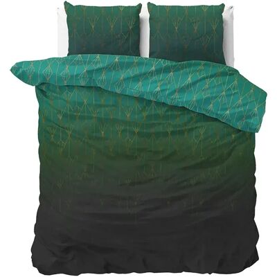 Sleeptime Dekbedovertrek Bowen Groen - Lits-jumeaux 240 x 200/220 cm + 2 kussenslopen Sleeptime Dekbedovertrek Bowen Groen - Lits-jumeaux 240 x 200/220 cm + 2 kussenslopen