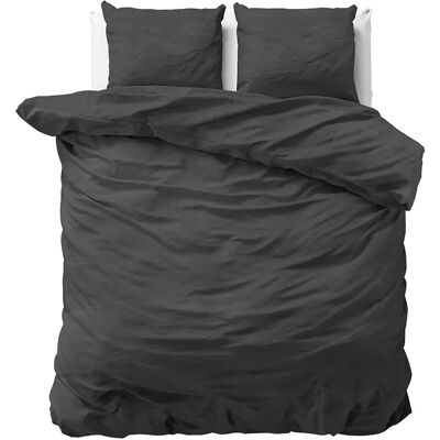 Dreamhouse Dekbedovertrek Stone Washed Antraciet - Eenpersoons 140 x 200/220 cm + 1 kussensloop Dreamhouse Dekbedovertrek Stone Washed Antraciet - Eenpersoons 140 x 200/220 cm + 1 kussensloop
