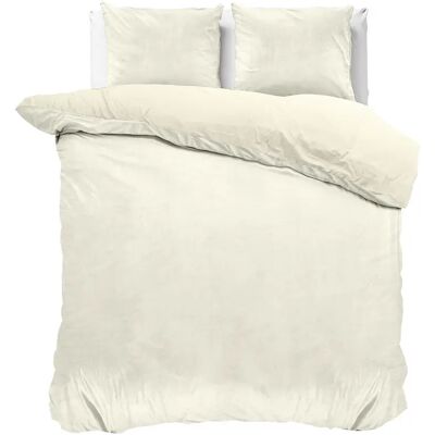 Royal Textile Fluweel Crème Beddegoed Set - Beddengoed Royal Textile Fluweel Crème Beddegoed Set - Beddengoed