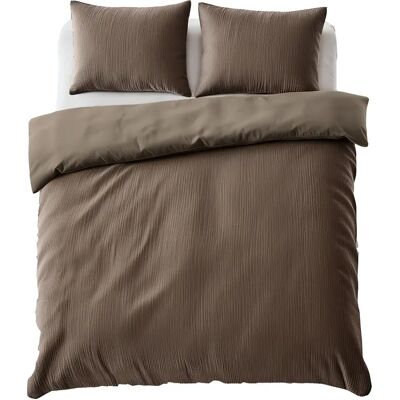 Sleeptime Dekbedovertrek Velvet Cartier Taupe - Tweepersoons 200 x 200/220 cm + 2 kussenslopen Sleeptime Dekbedovertrek Velvet Cartier Taupe - Tweepersoons 200 x 200/220 cm + 2 kussenslopen