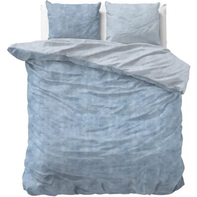 Sleeptime Dekbedovertrek Washed Cotton Blauw - Tweepersoons 200 x 200/220 cm + 2 kussenslopen Sleeptime Dekbedovertrek Washed Cotton Blauw - Tweepersoons 200 x 200/220 cm + 2 kussenslopen