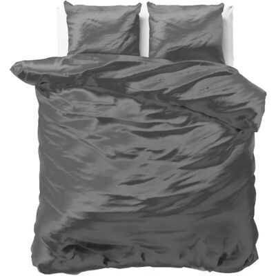 Sleeptime Dekbedovertrek Beauty Skin Care Antraciet - Lits-jumeaux 240 x 200/220 cm + 2 kussenslopen Sleeptime Dekbedovertrek Beauty Skin Care Antraciet - Lits-jumeaux 240 x 200/220 cm + 2 kussenslopen